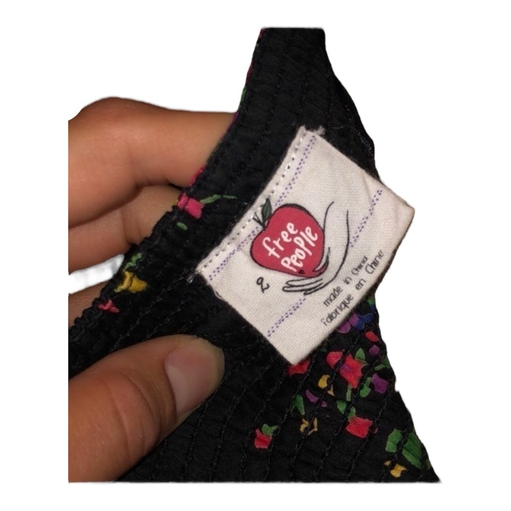 Free People black floral mini dress - Picture 5 of 5